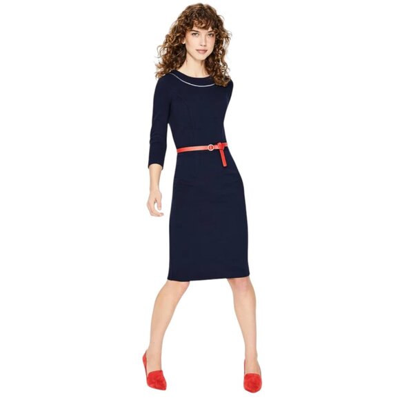 Boden Dresses & Skirts - Boden Mia Ottoman Midi Dress Navy Blue Women's Size 8R